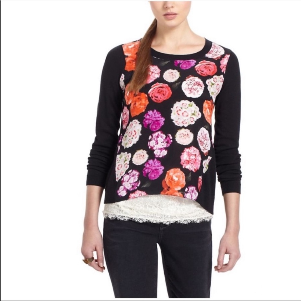 Anthropologie Moth Rose Snapshot Lightweight sweater in size XS